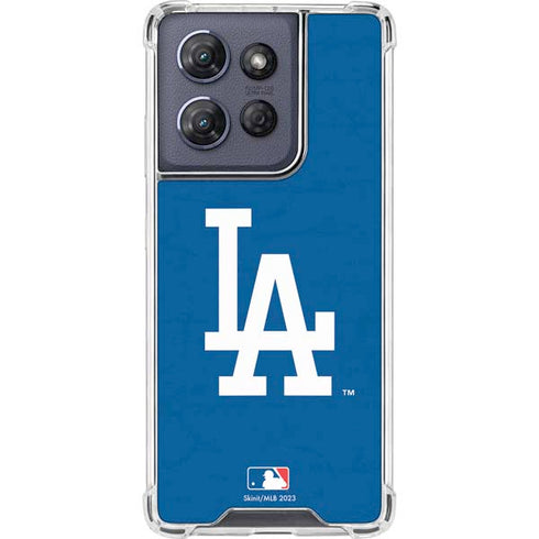 MLB Los Angeles Dodgers - Solid Distressed Moto G Play 5G (2025) Clear Case